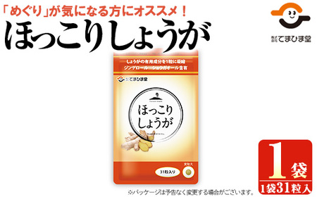 No.1295 ほっこりしょうが(1袋 31粒入り) 鹿児島 日置市 健康食品 加工食品 サプリ サプリメント 栄養バランス 食生活 安心安全 定期便 頒布会 [てまひま堂]