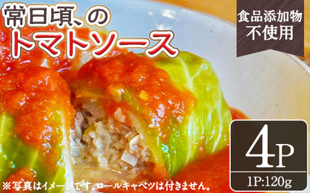No.1314-B 素材にこだわったトマトソース(120g×4袋) トマトソース 惣菜 添加物不使用 簡単調理 湯煎 冷凍 数量限定[常日頃、]