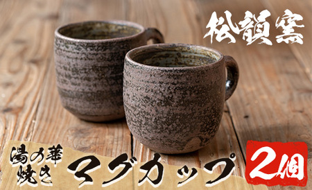 薩摩焼 伊作湯の華焼き マグカップ(2個組)[松韻窯]