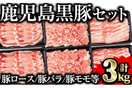鹿児島県産黒豚セット 合計3kg 国産 黒豚 詰め合わせ 【Rana】A-180