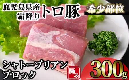 鹿児島県産霜降りトロ豚 希少部位極みシャトーブリアン (300g) 豚肉 冷凍 シャトーブリアン[KNOT]