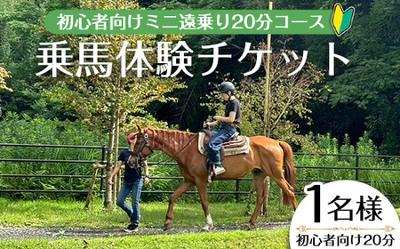 [乗馬体験チケット]ミニ遠乗り20分〜初心者向け、5歳以上〜(1名様) 体験 乗馬 チケット[曽於市観光協会]