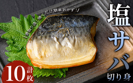 [骨取り]塩サバ切り身(計10枚) 塩サバ 真空 冷凍[小迫ストアー]