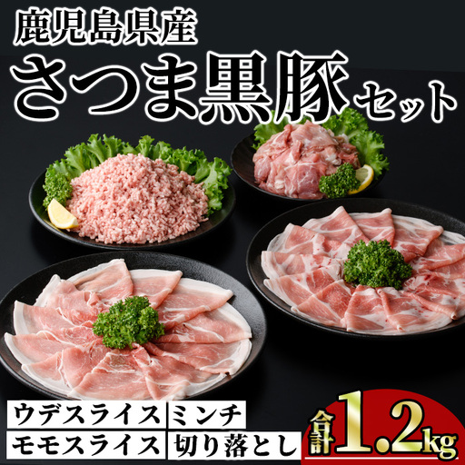 鹿児島県産 さつま黒豚 モリモリ おためし パック (合計1.2kg) [KNOT]A1035