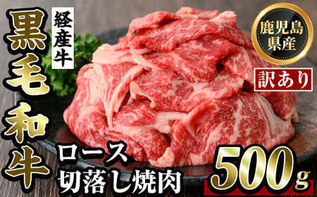 [訳あり・不揃い]鹿児島県産黒毛和牛(経産牛)ロース切り落とし焼肉(500g)[ビーフ倉薗]霧島市 牛肉 ヤキニク 焼き肉 国産 鹿児島県産 黒毛和牛 肉 精肉 牛