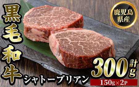 鹿児島県産黒毛和牛 シャトーブリアン(計300g・150g×2枚)[ビーフ倉薗]霧島市 牛肉 ステーキ ステーキ肉 ヒレ フィレ 赤身 国産 鹿児島県産 黒毛和牛 肉 精肉 牛