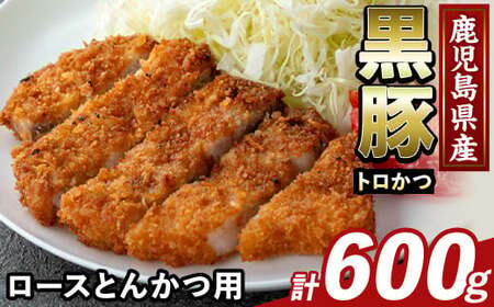 K-373-A かごしま味わい黒豚 とんかつ用ロース肉・トロかつ(計600g)[KNOT]霧島市 ロース トンカツ 豚カツ トンテキ 豚肉 国産 鹿児島県産 肉 精肉 小分け