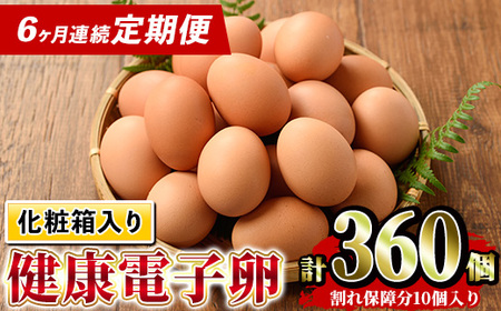 [6か月定期便]鹿児島県産!健康電子卵(計60個 計120個 全6回お届け♪ )[E-115H]