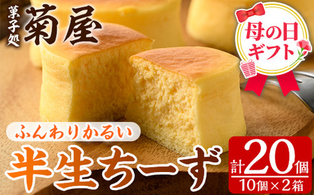 ＼令和8年 母の日/半生チーズケーキ20個(10個×2箱)[MDA-004H]
