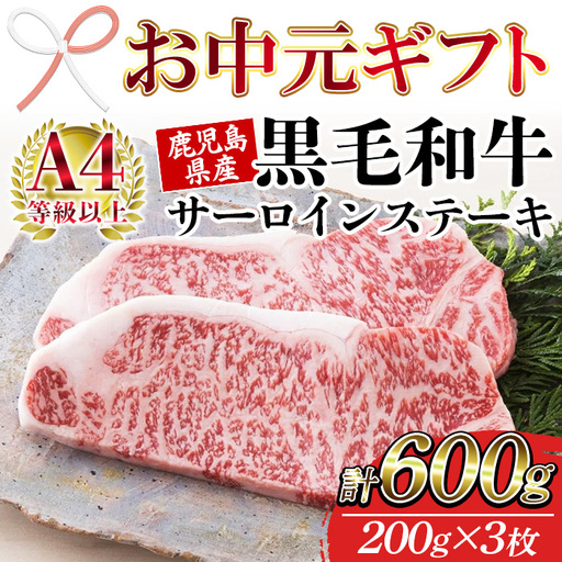 [お中元]牛肉 サーロイン ステーキ 200g×3枚 牛肉 ステーキ[00-030-34-R8OC]