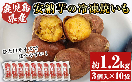 鹿児島県種子島産冷凍焼き芋(安納芋の焼き芋)一口サイズの焼き芋 約1.2kg[A-1493H]