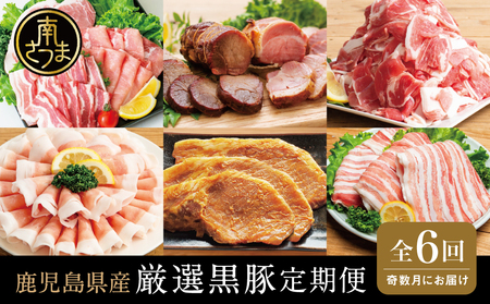 [定期便]畜産王国鹿児島の厳選黒豚定期便(全6回) お肉 国産 鹿児島県産 豚肉 しゃぶしゃぶ とんかつ 焼肉 焼き肉 切り落とし 焼豚 チャーシュー ローストポーク セット 食べ比べ コワダヤ スターゼン 万世ストアー 焼肉次郎長 南さつま市