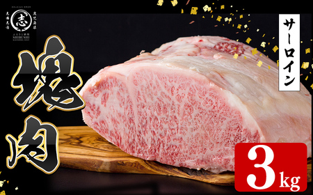塊肉シリーズ サーロイン 計3kg(3kg×1個) wb84-001