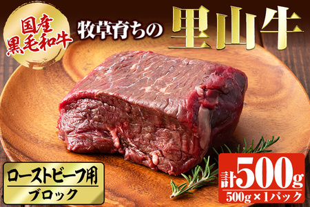 牧草育ちの里山牛 ローストビーフ用ブロック肉 計500g