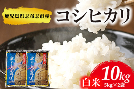 鹿児島県志布志市産こしひかり 精白米 計10kg(5kg×2袋) a6-031-R5
