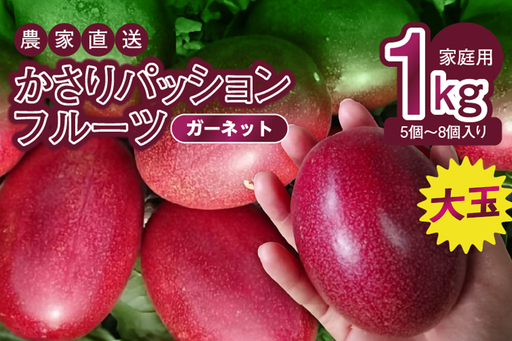 かさり パッションフルーツ ガーネット1kg A072-007 フルーツ 果物 期間限定