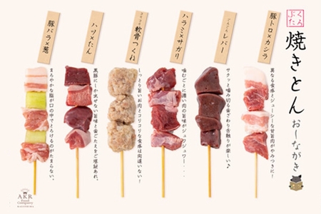 鹿児島県産黒豚串〜焼とん〜6本×5P(特製スパイス塩付き)