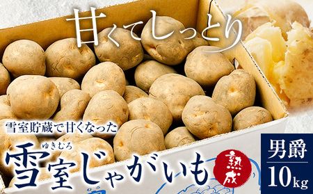雪室じゃがいも10kg(男爵) 浦幌町農業協同組合 [3月上旬以降出荷]北海道 浦幌町 じゃがいも ジャガイモ 男爵 じゃがバター フライドポテト コロッケ いも 芋 男爵芋 st-p