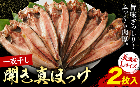 北海道産 特大 真ほっけ 一夜干し 2枚セット 肉厚 脂のり抜群 浦幌町
