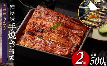 [訳あり]超特大 鹿児島県産うなぎ備長炭手焼き無頭蒲焼2尾 計500g