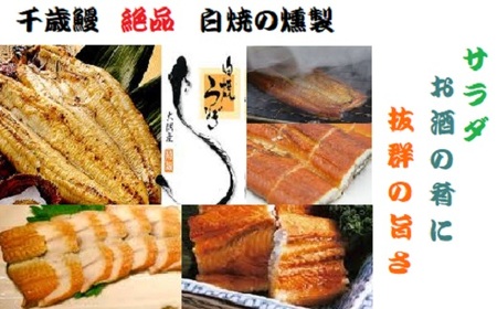 鹿児島県大隅産 千歳鰻の ★絶品★白焼の薫製ハーフカット2パック★