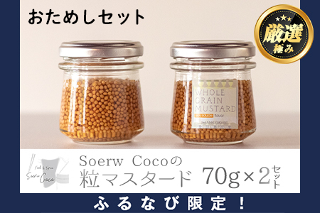[ふるなび限定][0054210a]Soerw Cocoの粒マスタードおためしセット(70g×2セット) 調味料 からし 料理 [Food&SpiceSoerwCoco] FN-Limited