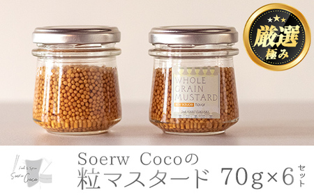 [0154213a]Soerw Cocoの粒マスタード(70g×6セット) 調味料 からし 料理 [Food&SpiceSoerwCoco]