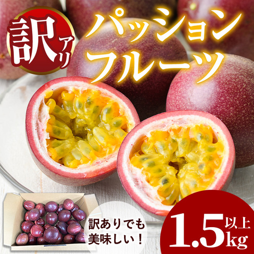 [0075303a][訳あり]ゆきちゃん農園の家庭用パッションフルーツ(1.5kg以上) フルーツ 果物 果実 訳あり 美味しい 家庭用 期間限定 数量限定 国産 [ゆきちゃん農園]
