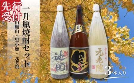 ☆先行受付☆No.2118-1　池田旗山・小鹿黒・元老院（一升瓶） 3本セット