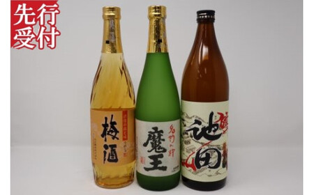 ☆先行受付☆No.1223-4　魔王入り【池田旗山】梅酒セット