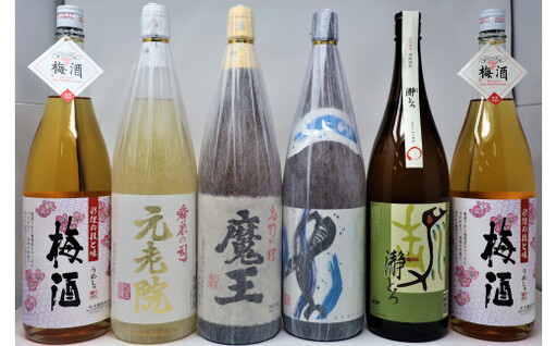 No.5036-4【魔王】入り焼酎6本セットF（一升瓶）