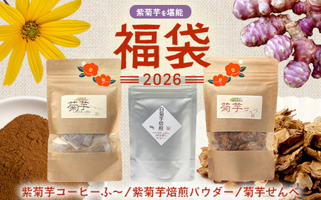 [福袋]紫菊芋たっぷり堪能3種セット SK-16-fb| コーヒー 菊芋 紫菊芋 コーヒー パウダー 菊芋せんべ ノンカフェイン 野菜茶 きくいも お茶 焙煎 ギフト グルメ 鹿児島県 南大隅町 島子農園 福袋