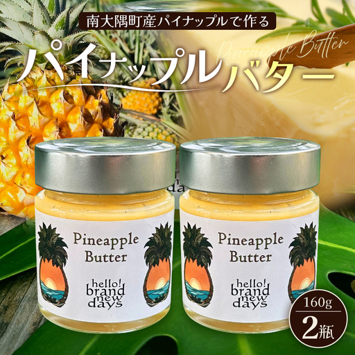 絶品！南大隅町産 【パイナップルバター】約160g× 2瓶 HB-3 ｜リリコイバター パッションフルーツ パイナップル バター フルーツ ジャム 加工品 スプレッド 国産 南国フルーツ 手作り 鹿児島県 南大隅町 hello! brand new days