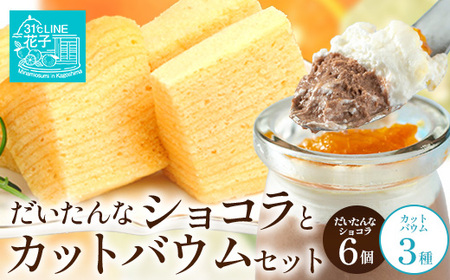 [2026年3月中旬から発送]だいたんな!恋するショコラ & カットバウムセット(だいたんなショコラ6個+カットバウム3種×1セット)SH-6