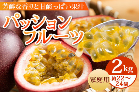 【2026年・先行予約】【訳あり品】家庭用パッションフルーツ2kg （約22～24個）濱田農園  ｜先行予約 産地直送 新鮮 パッション フルーツ 南大隅町 果物 果実 プレゼント濱田農園 家庭用 人気 南国フルーツ  HB-708