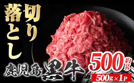 鹿児島黒牛 切り落とし (約500g) 鹿児島 国産 九州産 鹿児島県産 黒毛和牛 国産牛 牛肉 切り落し 切落とし 切落し お肉 冷凍 小分け すきやき すき焼き 牛すき 牛丼 カレー 肉じゃが 炒め物 [新村畜産]