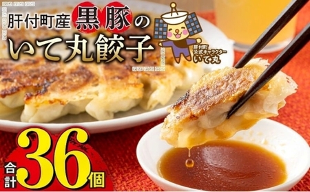 餃子 黒豚 ギョーザ 計36個 12個入 3パック 冷凍 ぎょうざ たれ付き[財宝]