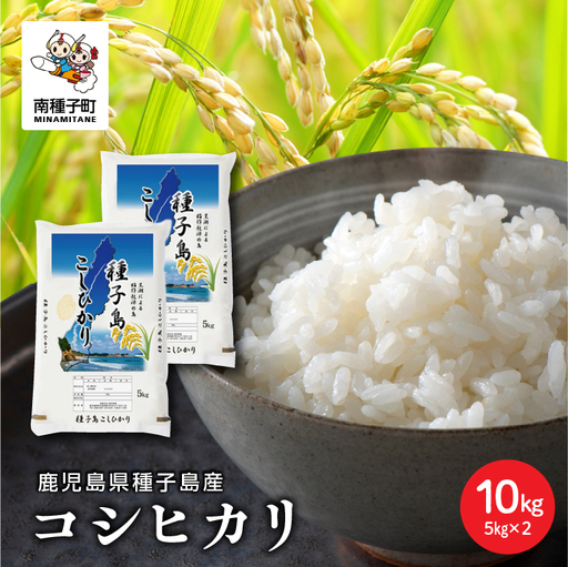 【先行予約】《令和8年産米 新米》 【8月上旬より順次発送予定】 種子島産コシヒカリ10kg（5kg×2）【新栄物産】