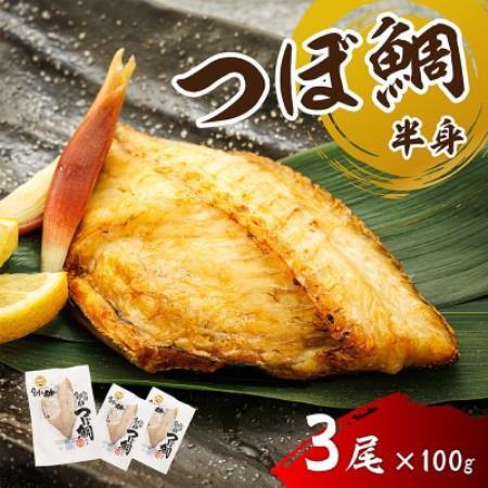 厳選したツボダイを一夜干しにした 「つぼ鯛(半身100g)」3個セット【配送不可地域：離島】【1740278】