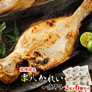 ＜北海道産＞宗八かれいを一夜干しに!「宗八かれい一夜干し」2枚×6個セット_魚介・海産物 干物  ひもの ヒモノ_【配送不可地域：離島】【1384992】