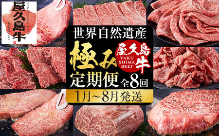[定期便 全8回][屋久島牛]世界自然遺産 全品堪能定期便[1〜8月発送]