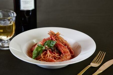 [屋久島パスタラボ]屋久島産車海老ときのこのトマトソース[一人前]