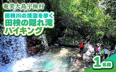 [ツアー可能期間:4月〜10月]田検の隠れ滝ハイキング 体験 1名様 奄美大島 宇検村 鹿児島県 旅行 自然 冒険 完全プライベート