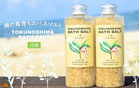 南の島育ちの素敵なバスソルト TOKUNOSHIMA BATH SALT(月桃2本) ( 月桃 バスソルト 入浴剤 お風呂 美容 日用品 徳之島 奄美 鹿児島 リラックス 島素材 こだわり あたたまる )
