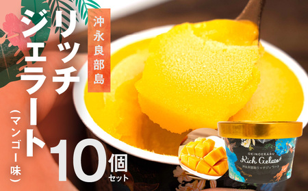 【W009-082u】沖永良部島リッチジェラート(マンゴー味)10個セット