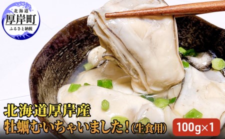 北海道厚岸産 牡蠣むいちゃいました! 生食用 100g×1 カキ むき身 牡蠣