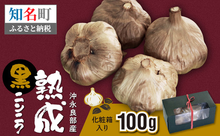 熟成 黒ニンニク(沖永良部産)化粧箱入り 100g C055-001 野菜 にんにく 無農薬 ミネラル おためし 安心 熟成 伊藤末隆 ふるさと納税 知名町 おすすめ ランキング プレゼント ギフト