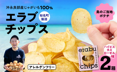 erabu chips ( ハイビスカスローゼル ) 2箱 セット C068-003-02 ポテトチップス 菓子 お菓子 アレルゲンフリー
