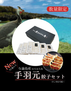 与論島産 ほろほろ鳥の手羽元餃子セット(12個入り)×6pc