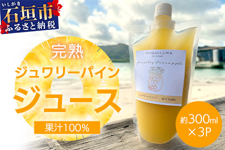 [2025年5月以降順次発送]完熟ジュワリーパイン果汁100%!!の濃厚ジュース300ml×3パックをお届け![ 沖縄県 石垣 完熟 パイン パイナップル ジュワリー 果汁 100% ]TF-42